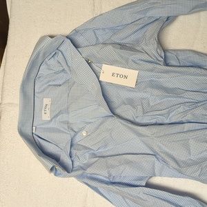 Eton Men's shirt Slim 15 1/2 blue NWT